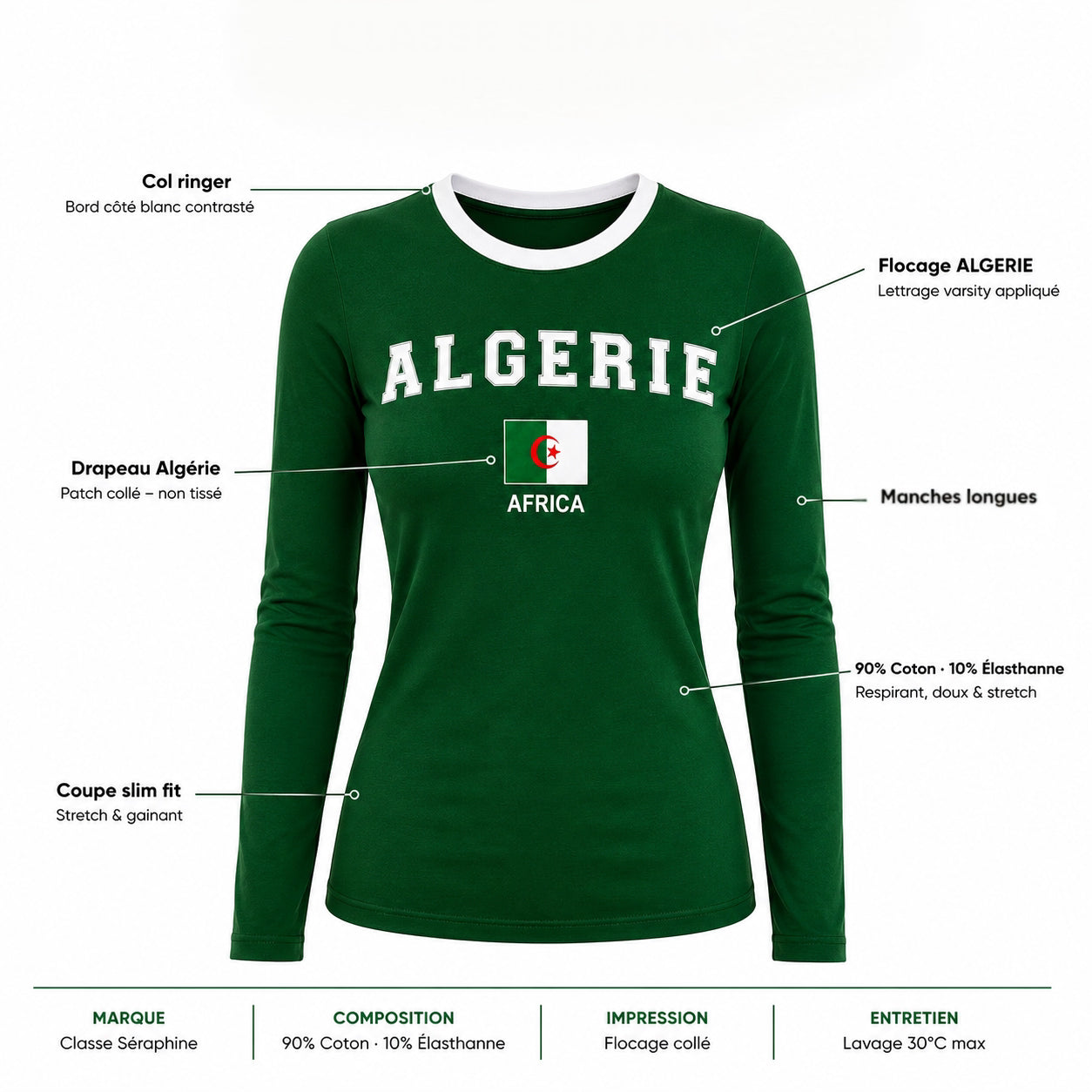 T-shirt Ajusté / Manches Longues - Algérie