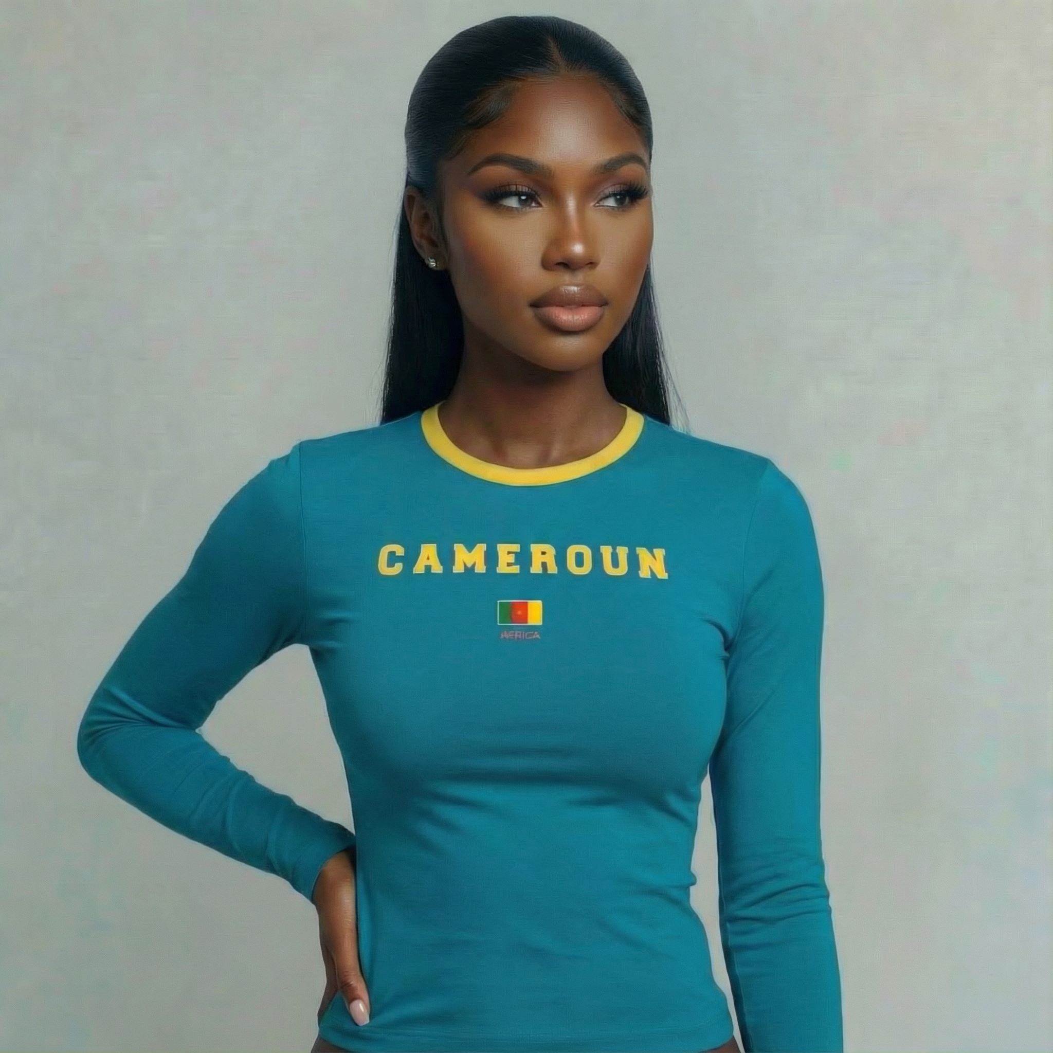 Tee Shirt Ajusté / Manches Longues - Cameroun