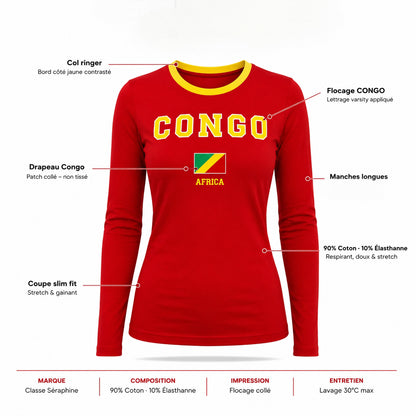 T-Shirt ajusté / Manches longues  - Congo Brazzaville