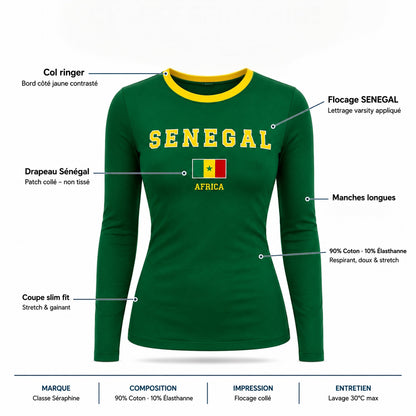 T-shirt Ajusté / Manches Longues - Sénégal