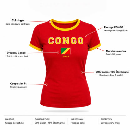 T-shirt Ajusté - Congo Brazzaville