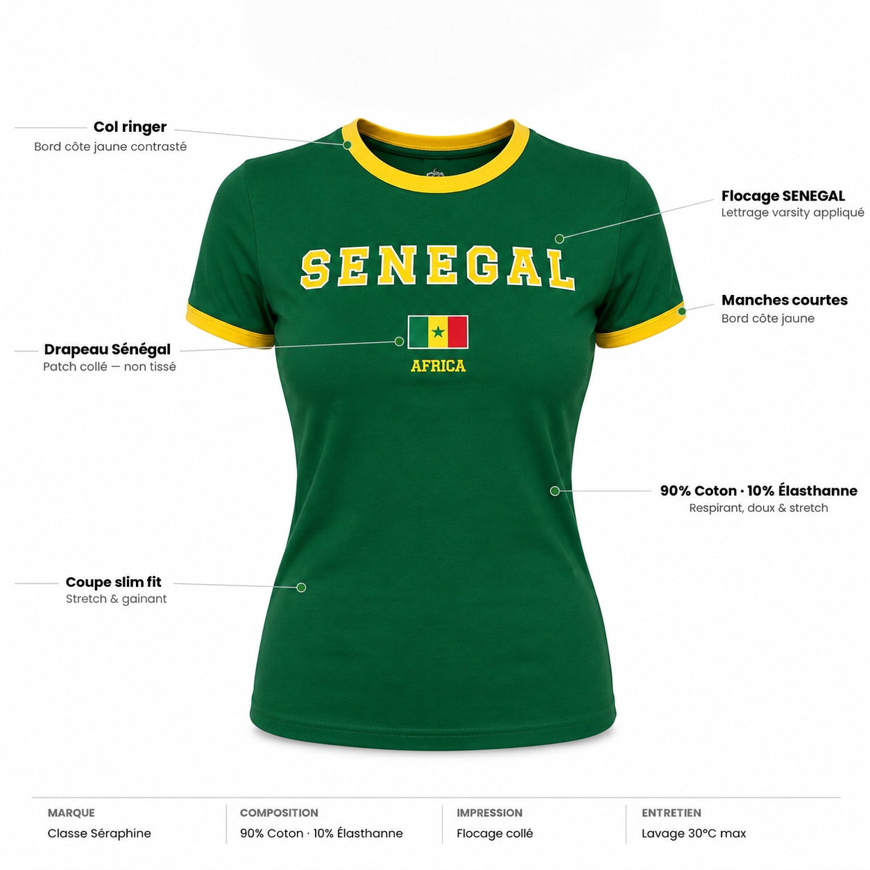 T-shirt Ajusté - Sénégal